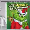 Venta caliente transfronteriza de Amazon Cortina de ducha divisoria impermeable y a prueba de moho del Grinch Impresión digital HD 3D ventas directas de fábrica
