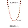 Collar Moderno Sencillo de Cristal de Imitación Circonita para Mujer Cadena para Clavícula de Cuentas Color Dorado Arena Vietnamita Chapado en Oro Cobre Joyería de Yiwu