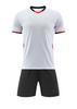 Uniforme de fútbol de manga corta para hombre y mujer, jersey estampado para adultos y niños, uniforme de equipo de competición para entrenamiento de estudiantes, venta al por mayor rápida