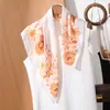 Bufanda de Seda Elegante y Suave de 70 cm para Mujer, Bufanda Cuadrada Versátil Nueva de Primavera y Verano, Adecuada para el Trabajo, Camisas, Trajes y como Pequeño Accesorio para el Cuello