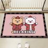 Alfombra de Dibujos Animados Alfombrilla Absorbente para Suelo de Baño Hogar Barro de Diatomeas Entrada de Baño Antideslizante Secado Rápido Felpudo