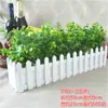 Set de Flores Artificiales Maceta Madera Valla de Madera de Eucalipto Bonsái Planta Verde Decoración para el Hogar Boda Fiesta Ventana de Exposición