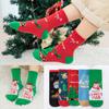 Meias de Natal Infantis Femininas Mais Vendidas Transfronteiriças para Outono e Inverno, Médias e Grandes Masculinas Festivas Vermelhas Papai Noel Alce Meninos