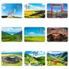 Ímã de Geladeira de Vidro Cênico de Ulanqab Escultura de Grama Xile Huateng Souvenir Cultural e Criativo de Energia Eólica Verso Magnético Presente de Mão