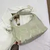 Bolsa de Gran Capacidad para Mujer 2024 Nuevo Color Sólido Textil Nicho Verano Versátil Bolso de Hombro Cruzado Bolso Dumpling para Mujer