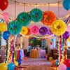 5 piezas de decoraciones de flores de papel gigantes para decoración de primavera, fiestas festivas, reuniones de cumpleaños y otros eventos festivos, con materiales de papel floral.