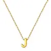 Acero Inoxidable Normcore Creativo Versátil 26 Letras Mayúsculas A-Z Collar Colgante para Hombres y Mujeres Alad109
