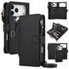 Adecuado para funda de teléfono magnética desmontable RFID para Apple 18PRO, bolso con cremallera cruzada para Samsung S26, cubierta protectora anticaídas