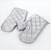 Luvas Espessas de Algodão Puro para Micro-ondas Luvas de Isolamento Térmico de Alta Temperatura Luvas Anti-queimadura para Assar no Forno Luvas de Assar