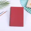 Cuaderno de Hojas Sueltas Color Estilo Oficina de Negocios Sencillo Cuaderno de Espiral Color Sólido Bloc de Notas Transparente A5 Diario