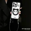 Adecuado para funda de teléfono móvil Apple 17Promax 15 Correa para las cuatro esquinas Iphone16 Lindo Panda 14 Anticaída 13 Soporte