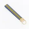 Llavero Anti-Pérdida de Muñeca Corta Correa de Jacquard Geométrico Llavero Accesorio para Bolsa Colgante Pequeño Fabricante