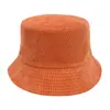 Novo Chapéu de Pescador de Veludo Cotelê de Cor Pura Estilo Coreano Moda Casual Unisex Chapéu do Mesmo Estilo Chapéu Balde com Logo Personalizado