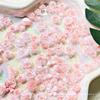 Capa de celular estilo creme rosa com cola macia e glitter fino, flor rosa esculpida em resina faça você mesmo, corda para arte em unhas