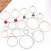 1 Pendiente Colgante Colgante Círculo de Nueve Caracteres Chapado en Oro y Plata al Vacío de Acero Inoxidable Accesorios de Joyería DIY