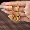 Collar Colgante de Calabaza Inteligente de Zirconia Más Vendido para Mujer, Aretes Antiguos de Oro Arena, Estilo Palacio, Joyería Duradera, Venta Directa