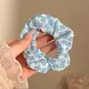 Scrunchie perezoso estilo francés para mujer, accesorio para el cabello de encaje blanco, liga para el cabello extragrande estilo coreano con un toque de alta gama
