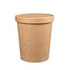 Tazón Desechable de Papel Kraft Blanco, Tazón de Gelatina de Hierba Tostada, Cubeta para Porridge, Cubeta para Sopa, Caja de Embalaje para Llevar, Personalizable con Logotipo Imprimible