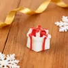 Caja de Regalo de Resina Navideña Artificial DIY Decoración de Micro Paisaje Caja de Regalo Colorida Adornos Joyería Hecha a Mano Casa de Muñecas