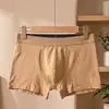Calzoncillos Bóxer de Modal para Hombre Personalización Cintura Media Cinturilla Contrastante Transpirable Pantalones de Cuatro Esquinas Antibacterianos Color Sólido Aberturas Cortas en las Piernas