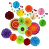 Juego de bolas de flores de papel con diseño de abanico de papel, superventas en Amazon, para fiestas del Día del Cacahuete, fondo para fiestas, bolas de panal, suministros decorativos