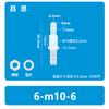 6-M10-6 Perforador de Manguera Recto a Través de Conector de Plástico Perforador de Plástico Tipo Pagoda Tuerca Roscada Gasket
