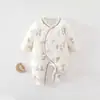 Ropa acolchada para recién nacidos, mameluco mariposa engrosado de 40g para recién nacidos, ropa de dormir de una pieza de algodón puro antibacteriano Clase A