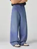Ropa de Hombre Fengshe / Nueva Colección Primavera 2026 Streetwear Americano de Calidad Lavados Desgastados Salpicaduras de Tinta Pantalones Casuales de Pierna Ancha