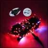 Luces de cadena LED de burbujas de flash de línea negra luces de decoración navideña de boda luces de calle de patio exterior impermeables luces de cadena de Navidad para hombre y mujer