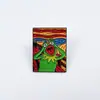 Broche de Pintura al Óleo de Rana de Boca Grande de Dibujos Animados Europeos y Americanos Forma Geométrica Creativa Insignia de Metal Decoración de Moda Mochila Ropa