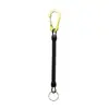 Equipamento de pesca com isca fivela de arame de aço corda de mola dispositivo de controle de peixe corda anti-perda ferramenta de pesca mosquetão de corda anti-perda corda anti-desprendimento