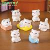 Micro paisaje lindo gatito hipster animal muñeca hecha a mano caja ciega accesorios de joyería coche escritorio pequeños adornos