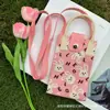 Bolsa de Teléfono Móvil de Punto con Dibujos Animados de Verano Diseño de Moda Más Fácil de Combinar Bolso Cruzado Bolso de Hombro Tejido de Mano Bolso Cruzado
