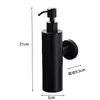 Dispensador de Sabonete de Aço Inoxidável Montado na Parede Sem Furos Hotel Shampoo Gel de Banho Caixa Líquida Cozinha Pressão Frasco de Sabonete