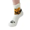 Meias Femininas de Fleece Coral Desenho de Cachorro Estilo Étnico Retro Inverno Quente Meias de Fleece Coral para Casa Meias Meio Aveludadas