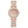 Exclusivo para Comércio Exterior, Relógio Feminino de Luxo Totalmente Cravejado com Diamantes e Mostrador Digital, Relógio a Quartzo, Relógio Feminino de Liga Metálica Cravejado com Diamantes, Envio Direto Peça Única