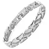 Pulsera Magnética Popular Transfronteriza Europea y Americana, Elegante Aleación de Trébol de Lujo Ligero Incrustada con Diamantes, Pulsera Magnética de Una Fila para Mujer