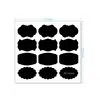 Adesivos de Lousa Amazon, Etiquetas Impermeáveis Grandes para Potes de Temperos, Adesivos Coloridos de Lousa de PVC Preto