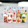 Luz de Noche Botella de Licor DIY Accesorios Pequeños de Resina para Licor Casa de Muñecas Agua Mineral Moutai Atrezzo de Exhibición para Supermercado