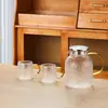 Jarra de Vidrio para Agua Fría, Resistente a Altas Temperaturas, Gran Capacidad para Uso Doméstico, Jarra para Agua Fría, Juego de Tazas para Agua Hervida, Jarra para Agua para Sala de Estar, Tetera
