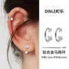 Aretes de Anillo de Herradura de Aleación de Titanio con Circonita Brillante, Clavos de Oreja de Lujo Ligero de Gama Alta, Clavos para Cartílago de Oreja, Adecuados para Dormir Sin Quitar, Aros de Oreja para Mujer