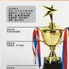 Adornos de Trofeos Pequeños de Plástico Listos para Usar Regalos de Ánimo para Niños Trofeo de Manualidad de Plástico Galvanizado Personalizado en Blanco de Alta Gama