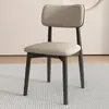 Cadeira de Jantar de Madeira Maciça Nórdica Popular em Casa Popular na Internet Simples com Encosto de Bolsa Macia Cadeira de Designer de Alto Padrão Café Comercial
