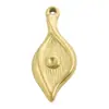 Accesorios de Colgante de Hoja de Acero Inoxidable 304, Galvanoplastia al Vacío Tridimensional, Diseño de Hoja de Oro de 18K para Hacer Collares y Pulseras