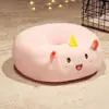 Cojín Redondo de Dibujos Animados para Futón de Casa Engrosado para Cuatro Estaciones Cojín para Ventana Saliente de Dormitorio Cojín de Piso Piña Fresa Shiba Inu Conejo Rosa