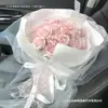 Buquê de flores de sabão de presente para melhor amigo relação buquê de rosa chá preto para o Festival Qixi presente de aniversário de flor preservada