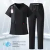 Ropa de trabajo personalizada para mujeres en los campos médico y de belleza, técnicos, doctores y enfermeras; conjuntos separados de manga corta y pantalón largo para hombres y mujeres