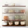 Caja de Almacenamiento de Escritorio Acrílica Estante para Guardar Tazas Mesa de Cocina Vaso para Agua Juego de Té Estante para Almacenar Vajilla Gabinete de Almacenamiento