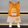 Nuevo Traje de Verano para Niños para Niños Estilo Verano para Niños de Talla Pequeña y Mediana Deportivo Chaleco sin Mangas Ropa Exterior Shorts Casuales Conjunto de Dos Piezas