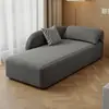Chaise longue de lujo subsidiado para balcón, dormitorio, sofá perezoso de cuero, tumbona de belleza de hotel, silla de celebridad de internet, color toffee, algodón
